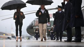 Donald Trump a Melania Trump na cestě do Texasu