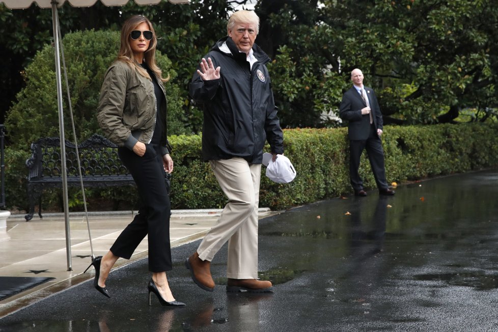 Donald Trump a Melania Trump na cestě do Texasu