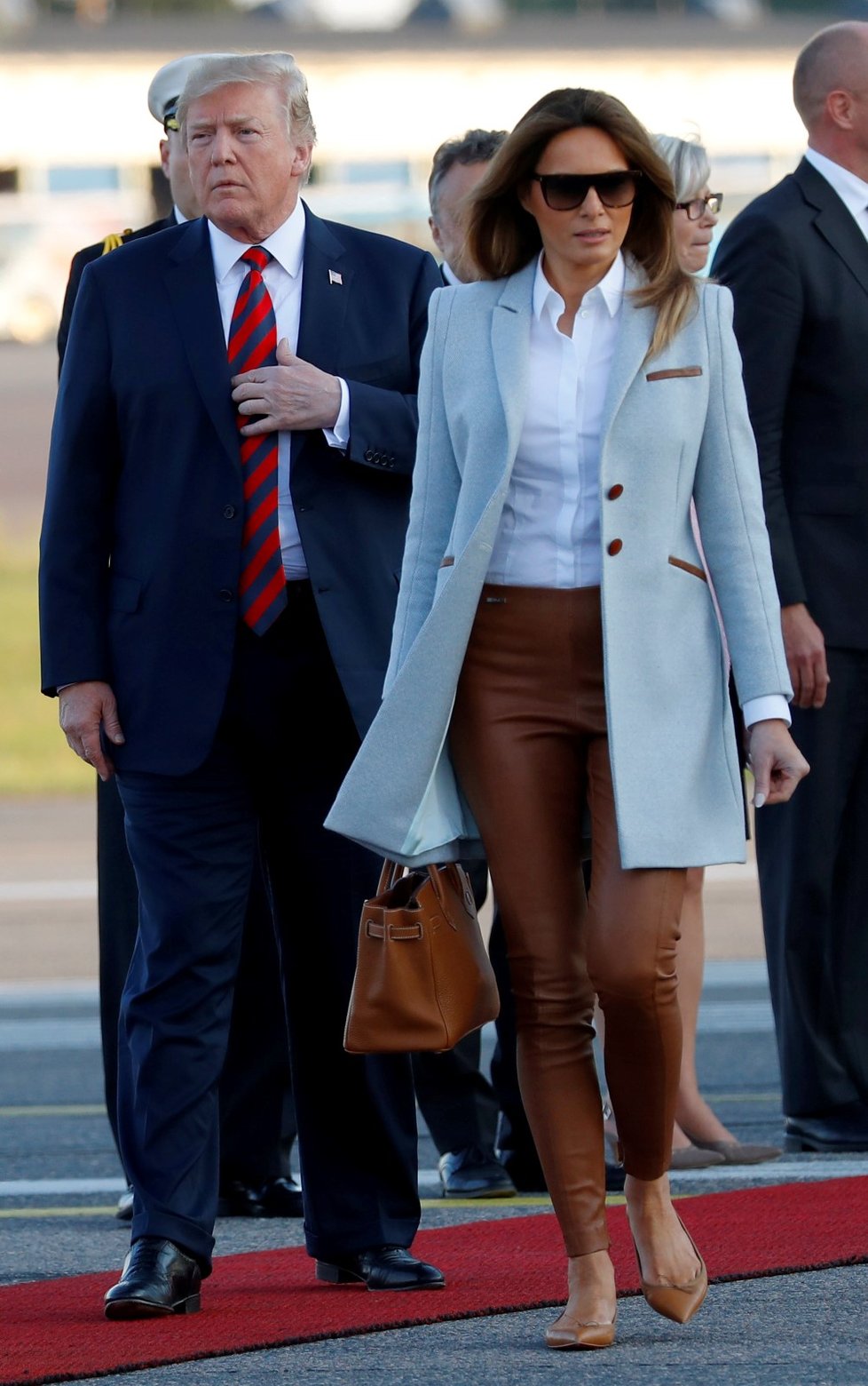 Americký prezident Donald Trump a jeho žena Melania dorazili do Helsinek (15. 7. 2018).