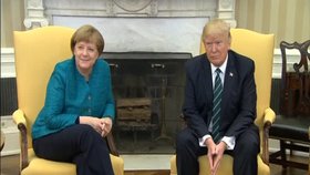 První setkání německé kancléřky Angely Merkelové s novým prezidentem USA Donaldem Trumpem