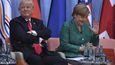 Americký prezident Donald Trump a německá kancléřka Angela Merkelová na summitu G20