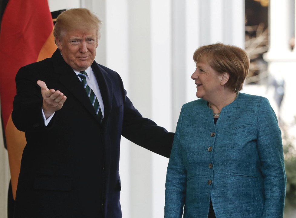 Německá kancléřka Angela Merkelová a americký prezident Donald Trump