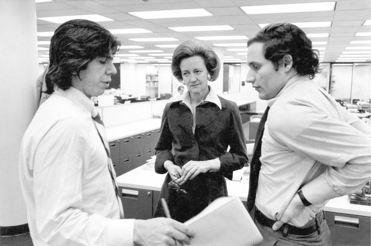 Carl Bernstein, vlevo a Bob Woodward v roce 1973