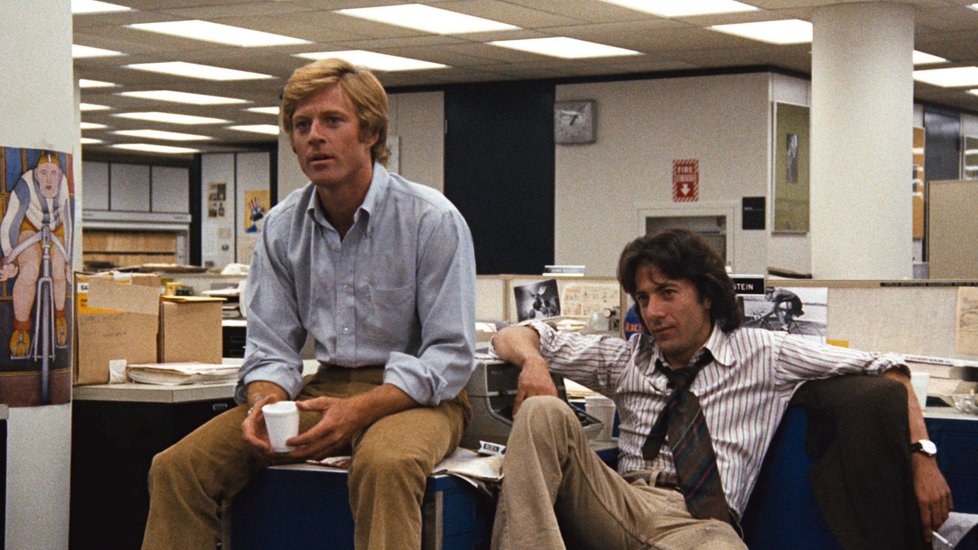 Redford (Woodward) a Dustin Hoffman (Bernstein)