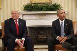Nastupující a končící prezident USA: Donald Trump a Barack Obama