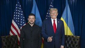 Donald Trump s Volodymyrem Zelenským v OSN (23. 9. 2025)