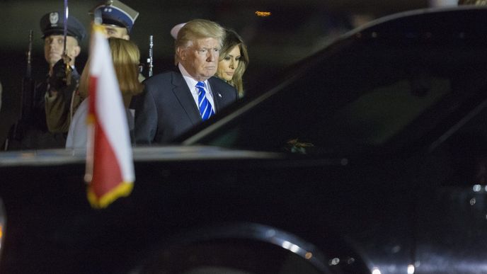 Donald Trump na návštěvě Polska.