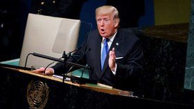 Trump na projevu OSN