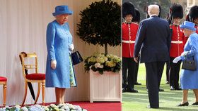 Královský trapas: Trump Alžbětě II. zatarasil cestu, musela kolem