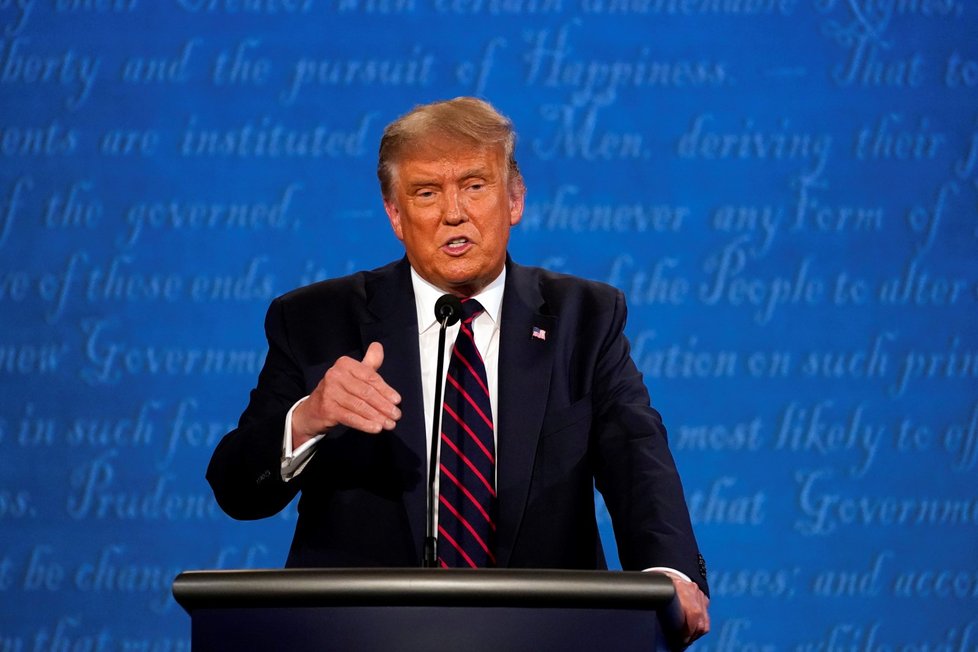 Předvolební debata v USA: Americký prezident Donald Trump (29. 9. 2020)