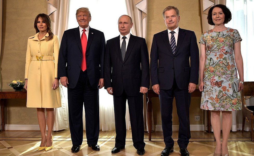 Summit Vladimira Putina s Donaldem Trumpem v Helsinkách, 2018.