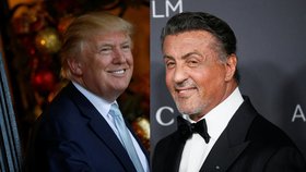 Americký prezident Donald Trump a filmová hvězda Sylvester Stallone