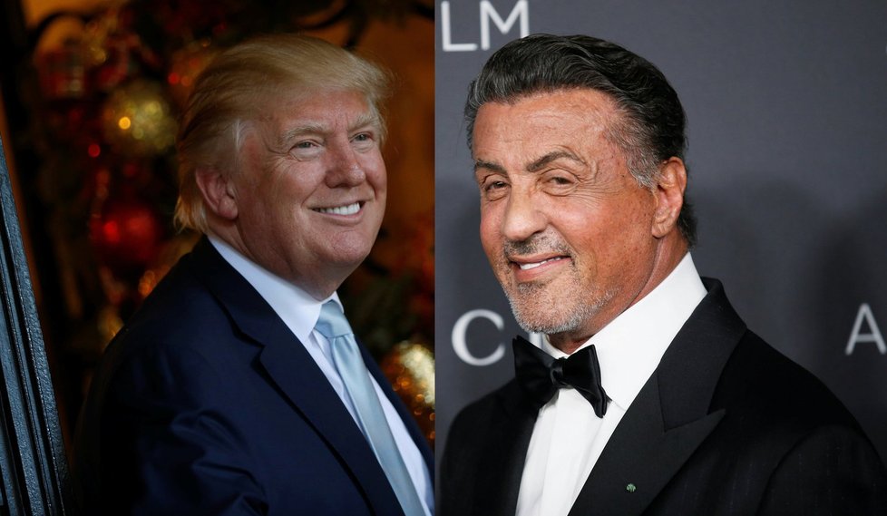 Americký prezident Donald Trump a filmová hvězda Sylvester Stallone