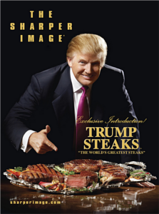 Značka Trump Steaks před lety pohořela.