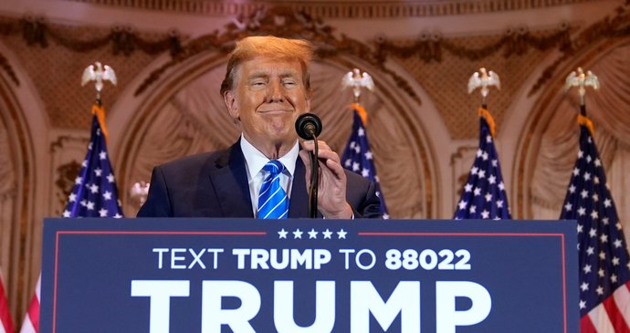 Trump v Mar-a-Lagu oslavoval triumf v primárkovém superúterý (5. 3. 2024).