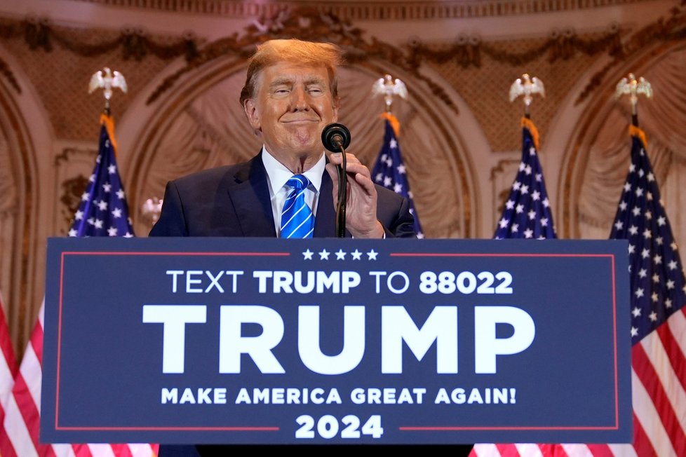 Trump v Mar-a-Lagu oslavoval triumf v primárkovém superúterý (5. 3. 2024).