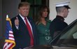Donald Trump a jeho žena Melania před Bílým domem (7. 3. 2019)