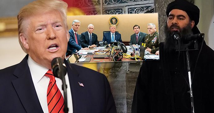 Prezident USA Trump oznámil smrt šéfa ISIS Bagdádího. Útok sledoval osobně