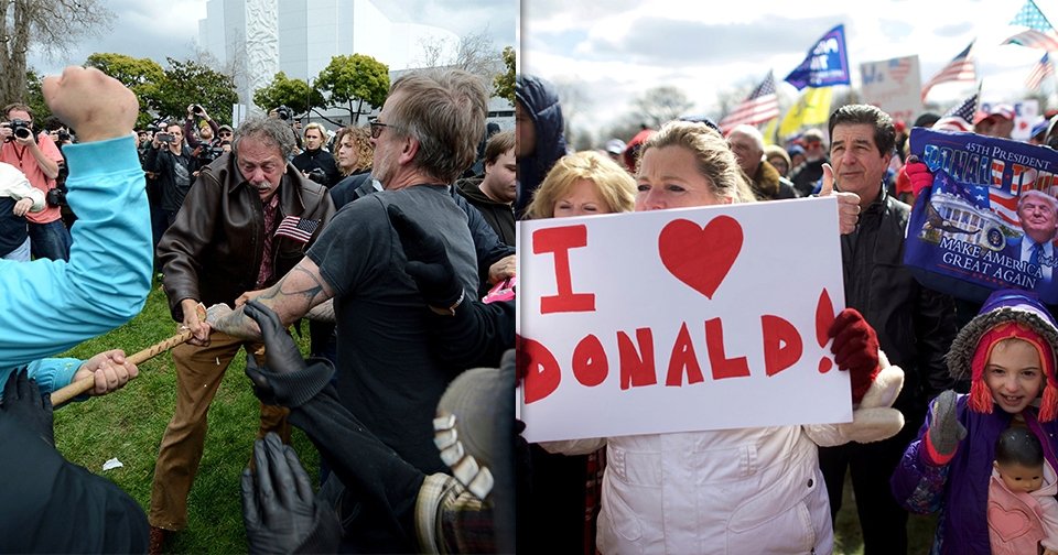 Na řadě míst Spojených států vyrazily v sobotu do ulic stovky lidí na podporu prezidenta Donalda Trumpa ve snaze hájit první kroky svého oblíbeného lídra ve funkci hlavy státu. V některých amerických státech dávali najevo nesouhlas Trumpovi odpůrci.