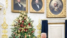Velkolepá vánoční výzdoba v Bílém domě: Donald Trump