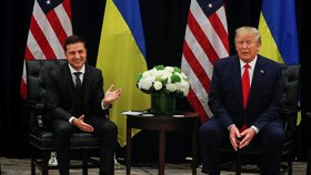 Prezident USA Donald Trump a ukrajinský prezident Volodymyr Zelenskyj