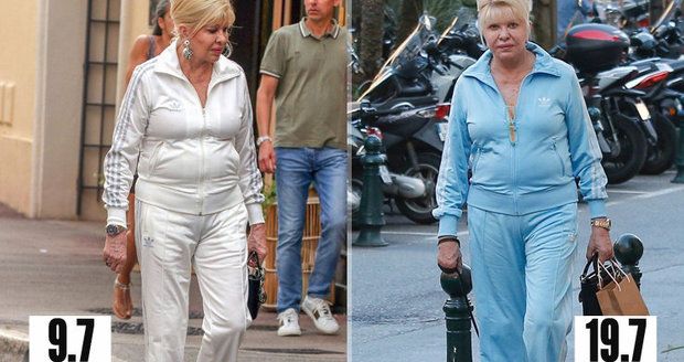 Ivana Trump bez make-upu v St. Tropez: Jiná teplákovka, ale lodičky, rolexky a kabelka od Diora zůstávají!  