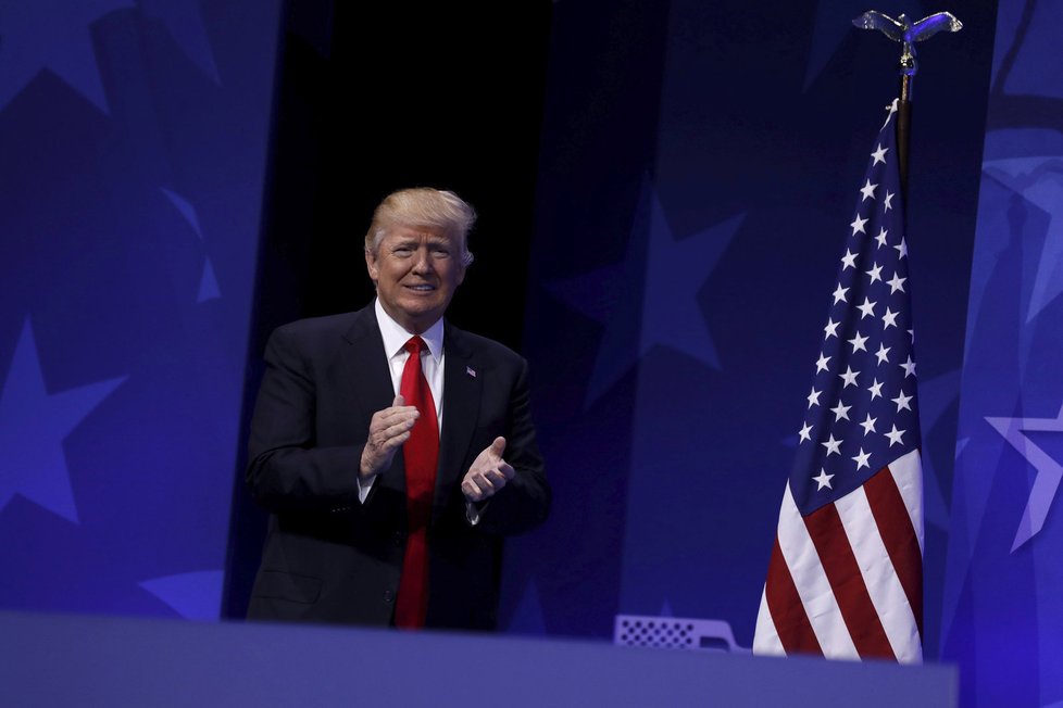 Americký prezident Donald Trump během konference v americkém Marylandu