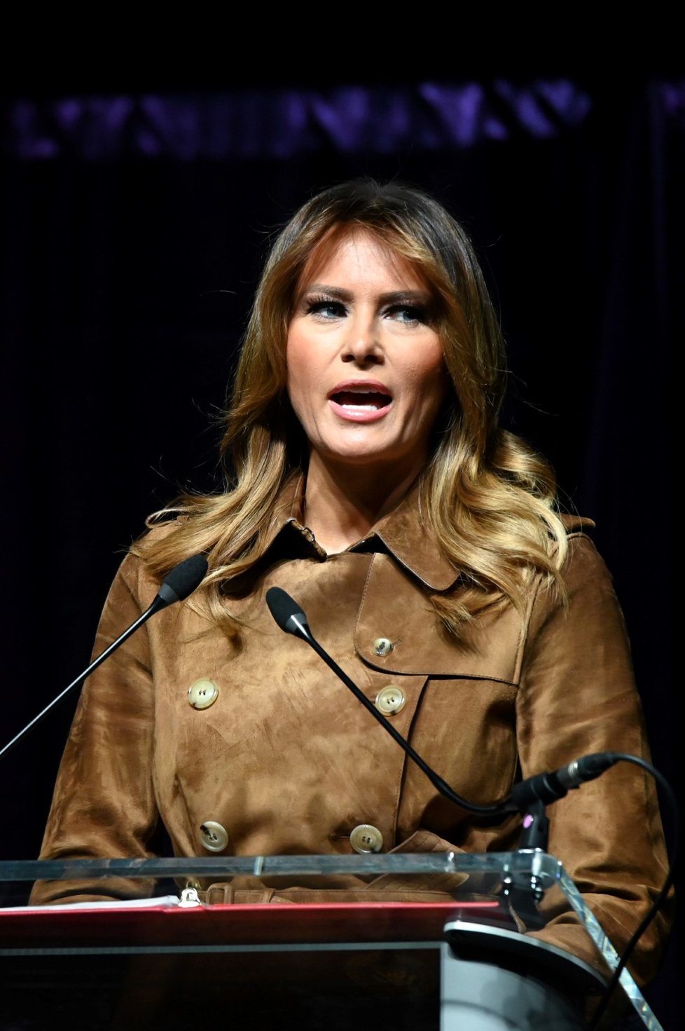 První dáma Melania Trumpová na summitu o drogové krizi v Baltimoru