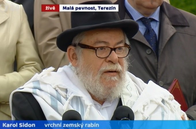 Tryzna v Terezíně (15. 5. 2016): Rabín Karol Sidon