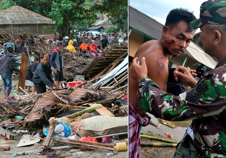 Počet mrtvých po tsunami v Indonésii rychle stoupal (23. 12. 2018).