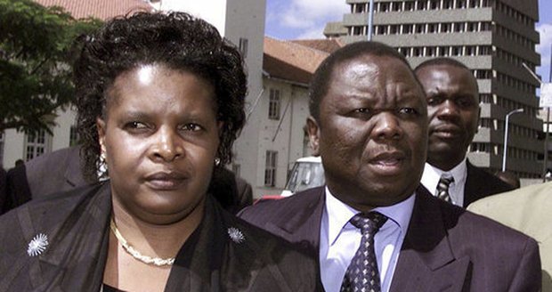 Premiér Morgan Tsvangirai se svou ženou