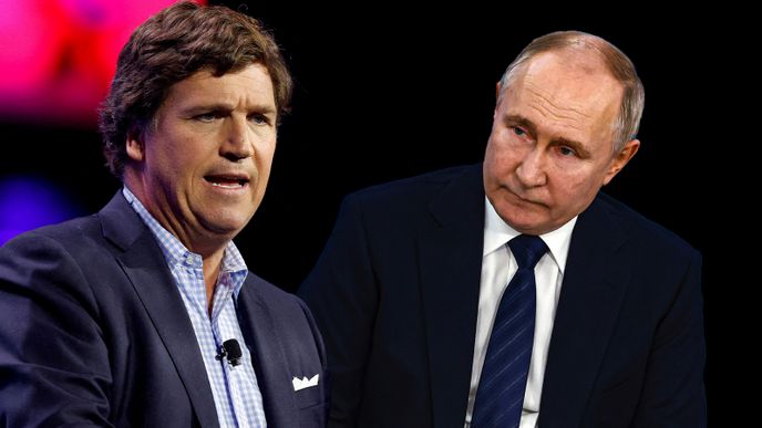 Tucker Carlson a Vladimir Putin