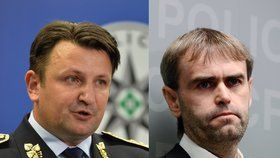 Policejní prezident Tomáš Tuhý a končící šéf protimafiánského útvaru Robert Šlachta