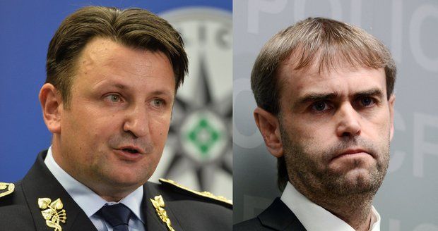 Policejní prezident Tomáš Tuhý a končící šéf protimafiánského útvaru Robert Šlachta