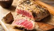 Steak z tuňáka se nebojte nechat uvnitř až skoro syrový