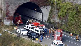 Zřícení tunelu u Tokia si vyžádalo nejméně devět obětí