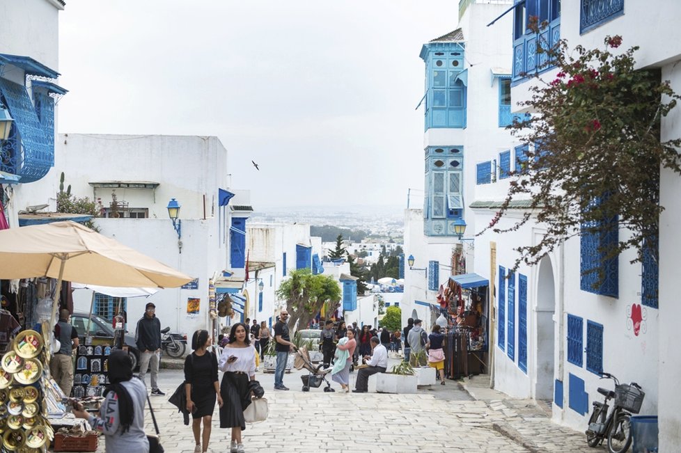 Nejlepší místo na romantiku je v Sidi Bou Said, modrobílém městečku ze 13. století.