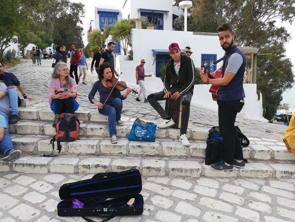 Nejlepší místo na romantiku je v Sidi Bou Said, modrobílém městečku ze 13. století.