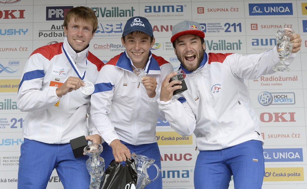 Zleva jsou Ondřej Tunka, Jiří Prskavec a Vavřinec Hradilek