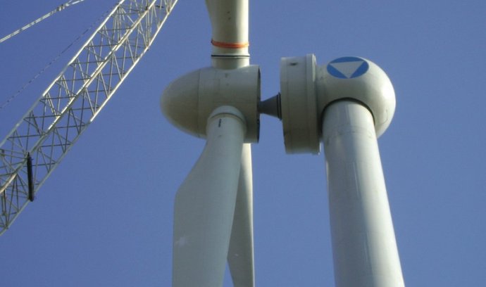 Turbína ve větrném parku v Kalmycku
