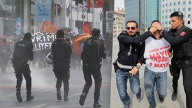 Policie rozehnala slzným plynem prvomájovou demonstraci na istanbulském náměstí Taksim.