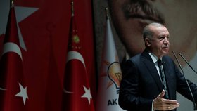 Turecký prezident Recep Tayyip Erdogan (10. 10. 2019)