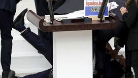 Turecký poslanec Hasan Bitmez utrpěl srdeční příhodu přímo na plénu, když hrozil Izraeli Alláhovým hněvem (12.12.2023)