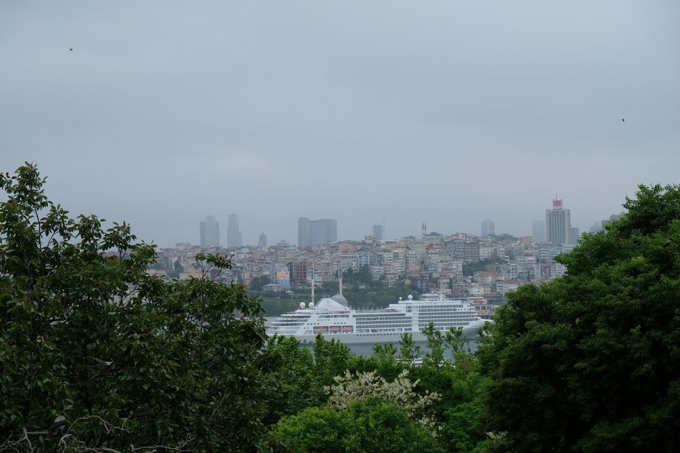 Výhled z Topkapi na Istanbul.