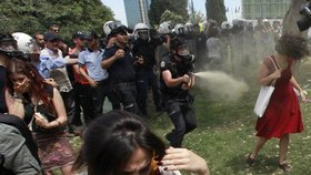 Ceyda se stala symbolem protivládních nepokojů v Turecku. Její fotografie obletěla svět