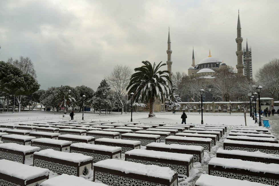 Istanbul pod sněhem.