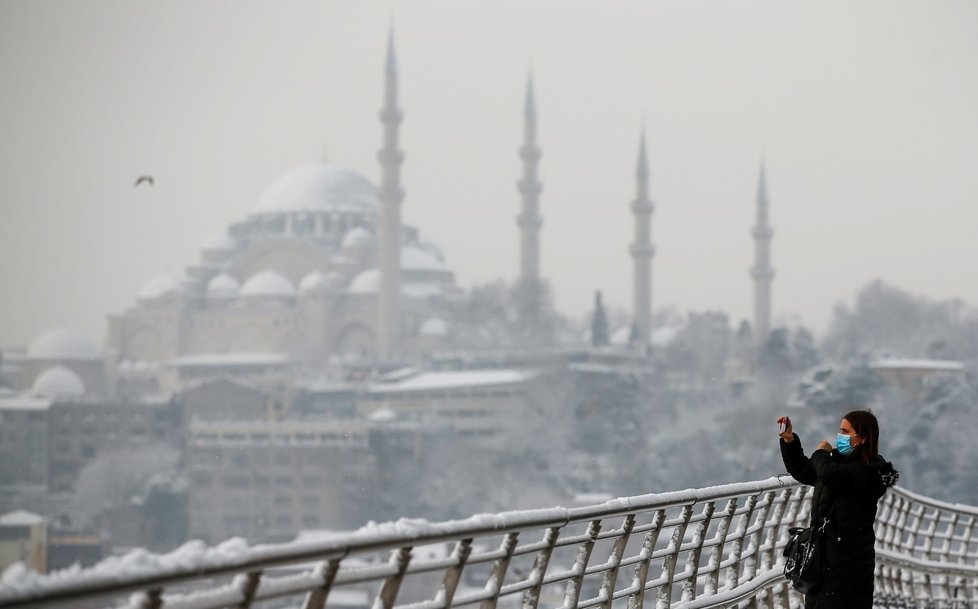 Istanbul pod sněhem.