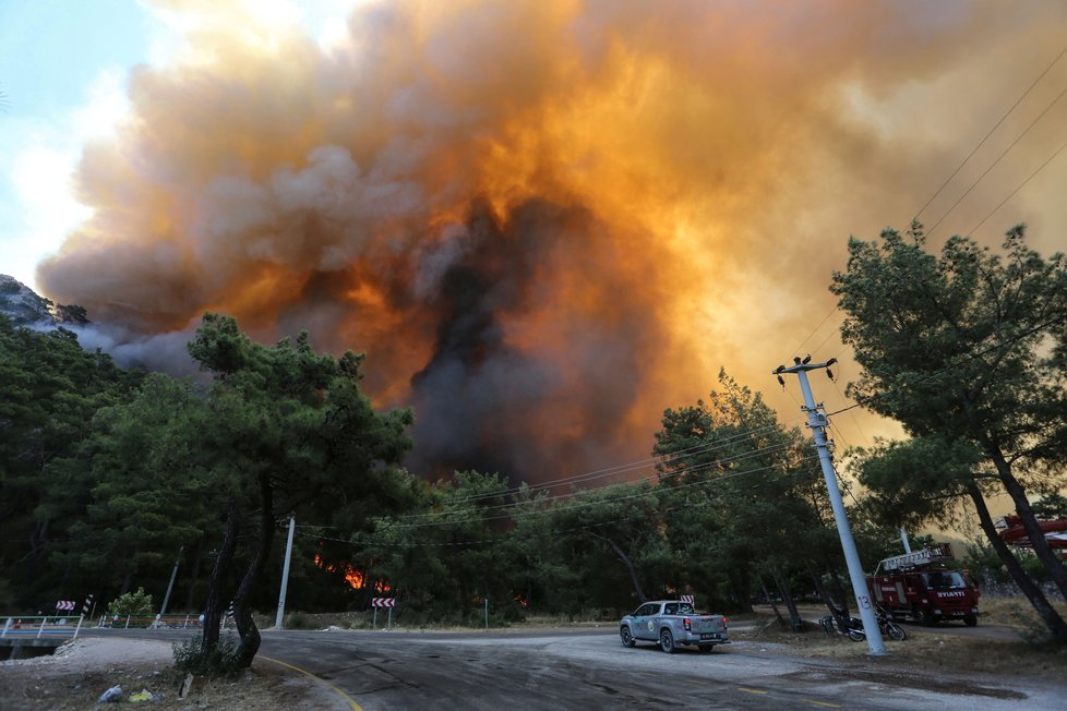 Turecko bojuje s rozsáhlými požáry (30. 7. 2021).