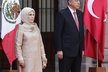 Turecký prezident Recep Tayyip Erdogan s první dámou Emine