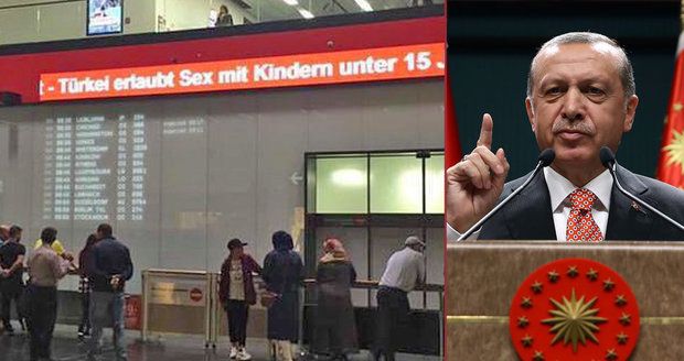 Ankara šla „do vrtule“: Turecko povoluje sex s dětmi, hlásalo rakouské letiště